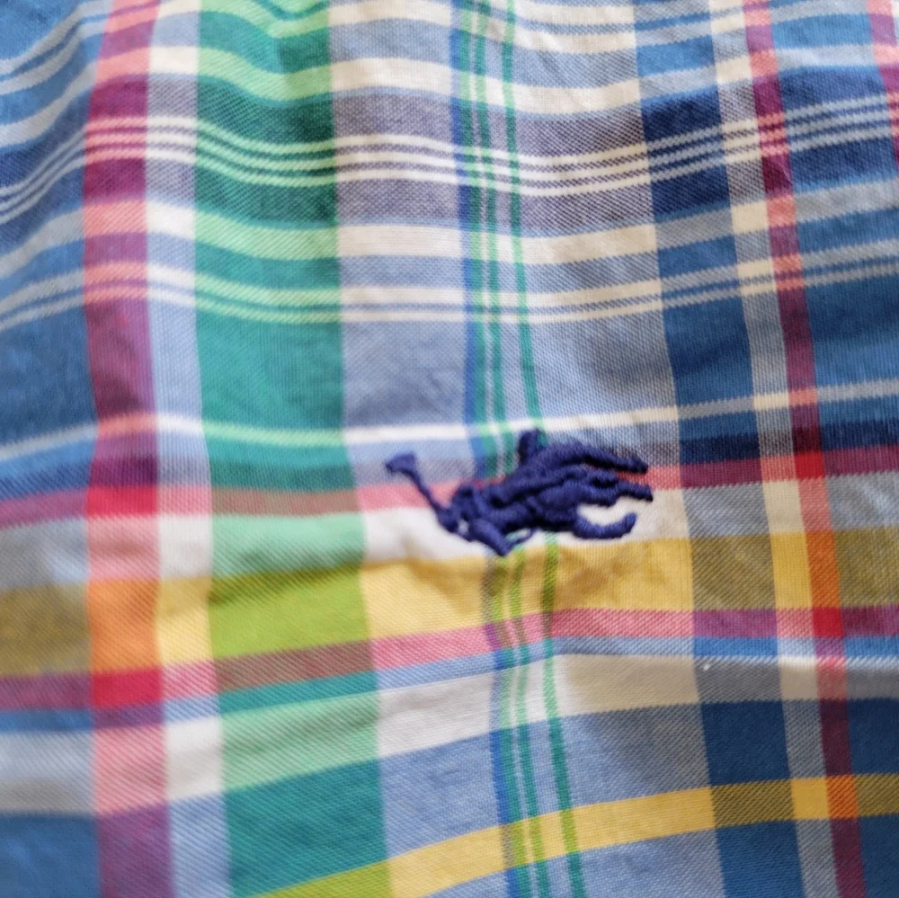 Ralph Lauren Blue Plaid 100% Cotton Boy's Button Down Shirt Size‎ 2T